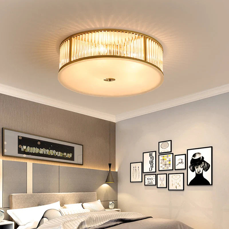 Axyaa Crystal Ceiling Lamp: Elegant LED Lighting for Home Décor