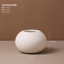 Axyaa White Ceramic Vase for Living Room Decor or Dining Table Centerpiece