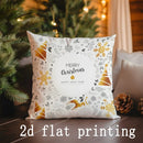 Axyaa Merry Christmas Patterned Cushion Covers - Sofa, Bedroom, Car Pillow Cover