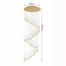 Axyaa Crystal Chandelier Stair Pendant Lamp Modern Living Room Interior Lighting