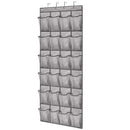 Axyaa 24-Pocket Over the Door Shoe Organizer - Large Mesh Pockets for Shoes