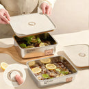 Axyaa Stainless Steel Food Container: Large Capacity, Oven & Induction Cooker Safe