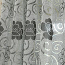 Axyaa European Style Floral Jacquard Tulle Curtains for Living Room and Bedroom