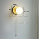 Axyaa Wabi Sabi LED Wall Sconce Glass Walnut Wood Modern Decor Bedside Lamp