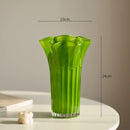 Axyaa Irregular Glass Vase Hydroponic Flower Arrangement Artistic Decorative Dried Flower Vases