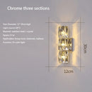 Axyaa Crystal LED Wall Sconce: Modern Luxury Home Lighting for Bedside, Foyer, Hotel Room