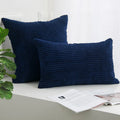 Axyaa Corduroy Striped Cushion Cover for Home Decor