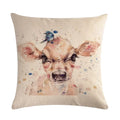 Animal Print Linen Pillowcase by Axyaa - Home Decor Cushion Cover