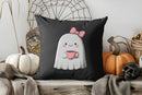 Cute Ghost Floral Halloween Pillow Cover for Sofa Bedroom Car by Axyaa