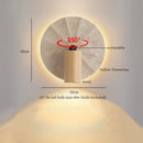 Axyaa Vintage LED Wall Lamps with Pull Chain Switch, Yellow Travertine Effect
