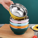 Axyaa 304 Stainless Steel Double-layer Heat Insulation Large Capacity Soup Bowl