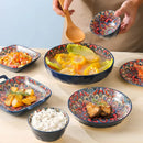 Axyaa Bohemian Ceramic Dinnerware Set: 8-Piece Elegant Tableware