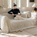 Axyaa Chenille Sofa Towel: Modern Home Decor, Universal Sofa Cover Blanket, Four Season Sofa Mat.