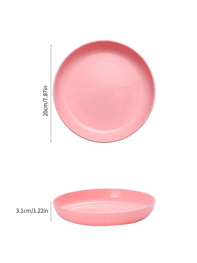 Axyaa Plastic Dinner & Dessert Plates, Reusable, Microwave & Dishwasher Safe