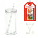Axyaa Snow Globe Tumbler Cup with Straw - Reusable Double-Layer Water Cup