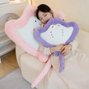 Axyaa Devil Fish Pillow for Office and Bedroom Sleep, Sofa Backrest Fish Waist Cushion