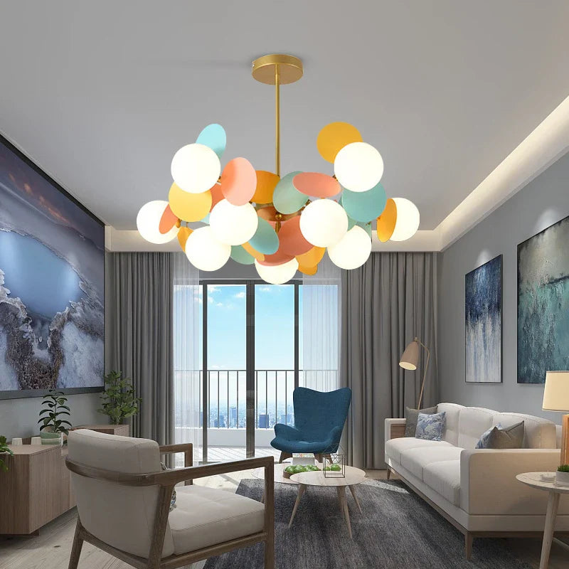 Axyaa Nordic LED Luxury Chandeliers for Home Indoor Lighting