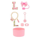 Axyaa 7pcs Cup Set for Stanley Tumbler: Straw, Cover, Cap, Boot, Stopper, Keychain, Sticker