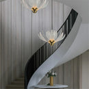 Axyaa Gold Iron Art LED Chandelier for Dining Room, Foyer, Hotel, Stairs