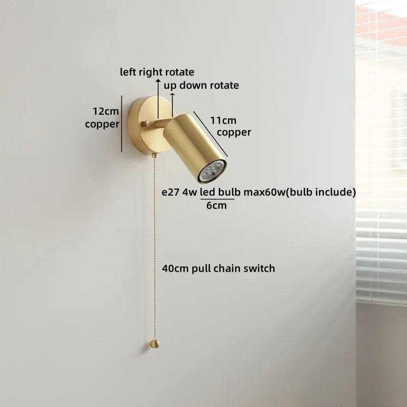 Nordic LED Wall Light Mirror Bathroom Swing Arm Aplique Pared by Axyaa