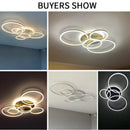 Axyaa LED Ceiling Lamp with Remote Dimming for Modern Home Decor