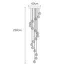 Axyaa Glass Ball Pendant LED Chandelier for Home Decor