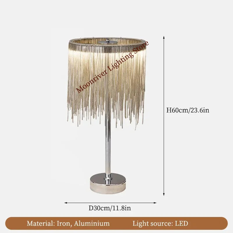 Axyaa Aluminium Chain Floor Lamp - Modern Home Decor Lighting