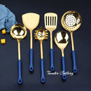 Axyaa 7Pcs Stainless Steel Ceramic Handle Cookware Set