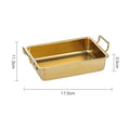 Axyaa Stainless Steel Snacks Plate with Handle Korean Style Tableware Tray