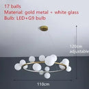 Axyaa Glass Bubble LED Chandelier, Modern Home Decor Lighting