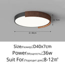 Axyaa LED Walnut Wood Color Ceiling Lamp for Children's Room and Living Room