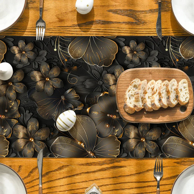 Axyaa 3D Effect Table Runner for Farmhouse Dining and Wedding Decor