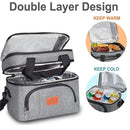 Axyaa Double Layers Tote Cooler Lunch Bag for Travel & Picnic, Large Capacity, Shoulder Strap