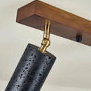 Axyaa 3 Head LED Spotlights Black Cave Stone Tube Ceiling Lamps