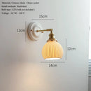 Axyaa Ceramic Sconce with Brass Arm - Handcrafted Porcelain Wall Lighting