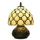 Axyaa Red Rose Stained Glass Table Lamp 8" - Bedroom Living Room Home Office