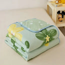 Axyaa Summer Quilts: Princess Style Floral Cartoon Bedspread, Washable Single Queen Comforter
