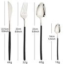 Axyaa 24Pcs Stainless Steel Cutlery Set Silver Western Dinnerware Flatware