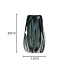 Axyaa Gray Glass Vase Hydroponics Desk Decoration Floral Vases Room Aesthetic Decor