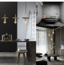 Axyaa Gold LED Pendant Light - Luxury Nordic Retro Design