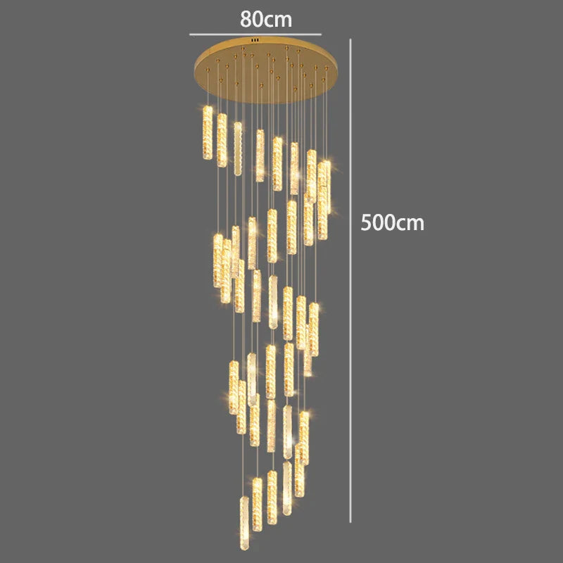 Axyaa Nordic Stair Chandelier Living Dining Pendant Ceiling Lights Indoor Lighting