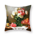 Axyaa Red Wine & Lotus Flower Decorative Pillow Cover 45x45cm