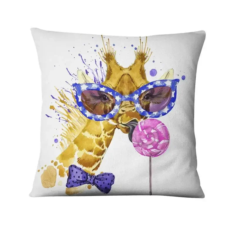 Axyaa French Bulldog Gift Cushion: Decorative Sofa Throw Pillow with American Cartoon Pet Print