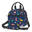 Dino Lunch Bag by Axyaa: Jurassic Thermal Tote for Kids School Travel Picnic