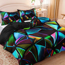 Axyaa Geometric Abstract Pattern Duvet Cover Set - High-Definition Print - All-Season Comfort