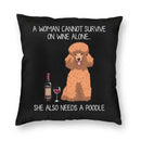 Axyaa Alaskan Malamute Wine Red Dog Pillowcase - Luxury Home Decor