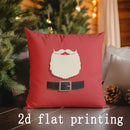 Axyaa Santa & Sleigh Print Pillow Cover for Sofa, Bedroom, Car - Christmas-Themed