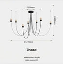 Axyaa Curved Line Pendant Light for Restaurant Bar Counter Living Room
