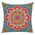 Axyaa Mandala Print Flax Pillowcase 45*45cm - National Wind Home Decor