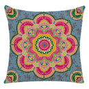 Axyaa Mandala Print Flax Pillowcase 45*45cm - National Wind Home Decor